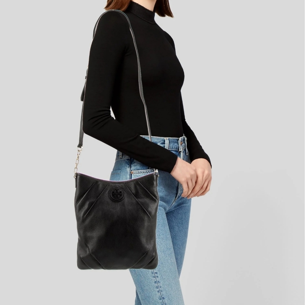 Tory Burch Black Crossbody Bag with Gold Accents - Picture 2 of 9